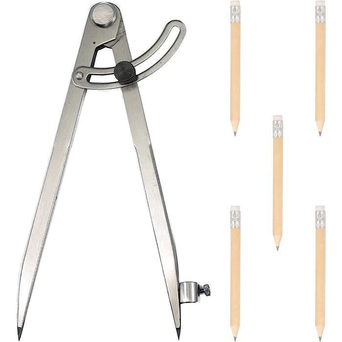 FINDIR Compas Menuisier en Crayons Compas de Précision 200mm Compas ...