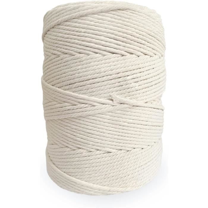 Corde Macramé 3mm X 300m - Vert Foncé, Pour DIY, Décoration Boho Et Jardinage