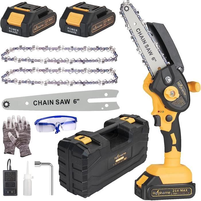 Tronçonneuse Sans Balais Mini Tronçonneuse électrique 6-8 Pouces - Sans Balais - Compatible Batteries Makita 18V Tronconneuse A Batterie