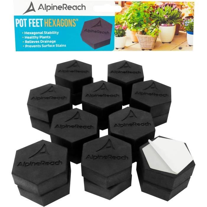 20 Pieds Rehausseurs Pour Pots De Fleurs MOTHNUR - Adhésifs Invisibles Antidérapants - Support Élevateur Pour Jardinières Intérieur/Extérieur