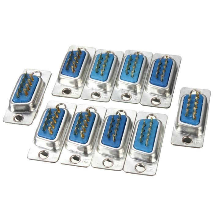 5 Paires Adaptateur Serie Rs232 9 Broches Connecteur Femelle Db9 Fiches Males A Souder Prix Pas Cher Cdiscount