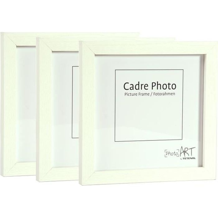 Boutique en ligne: Cadre Photo en Bois blanc 20x20 avec Espace pour Cendres