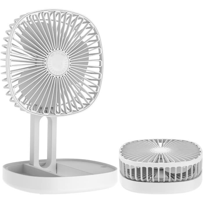 Ventilateur De Bureau USB Mini – 3 Vitesses, Silencieux, Rotation 360°, Portable – Pour Bureau, Maison, Voyage - 7