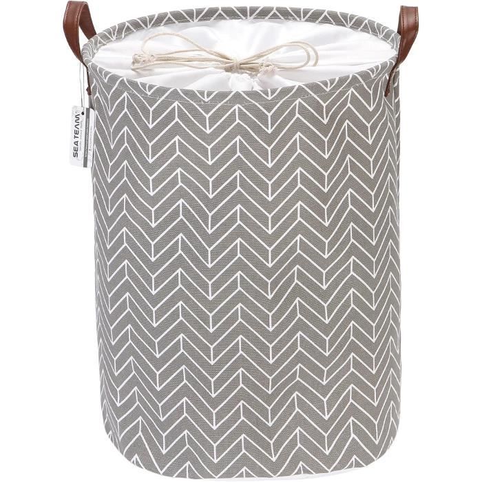 Panier à Linge Pliable Patchwork - 100L Ou 75L, Poignées Renforcées - Coton Résistant, Rangement Salle De Bain, Salon