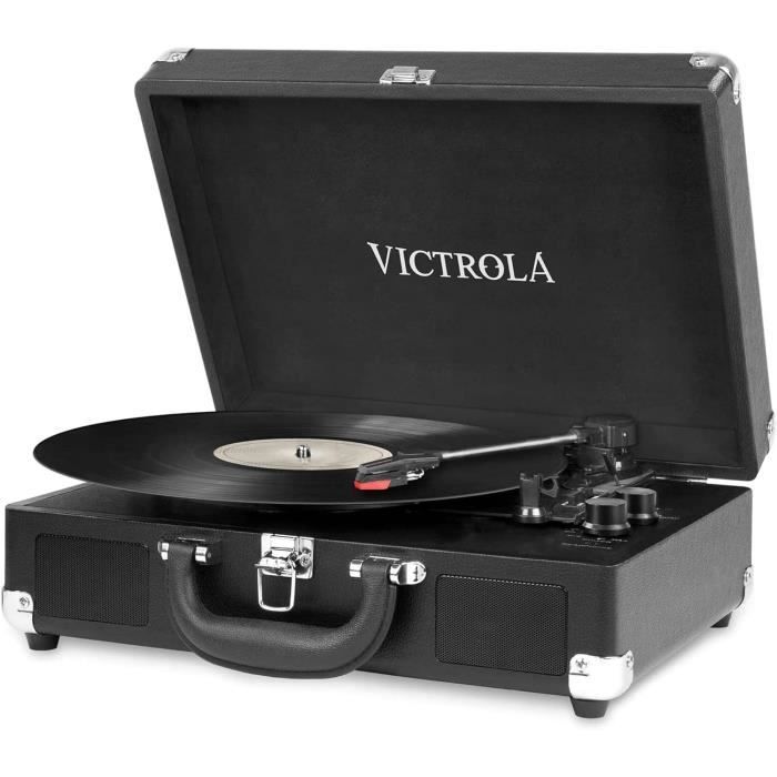 Tourne-Disque Vinyle Vintage Noir - DENVER VPL-120 - Platine avec