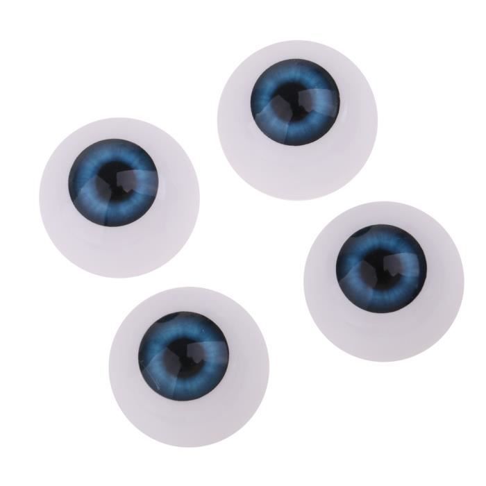 Yeux de sécurité acryliques de 24mm eyeballs pour bébé poupée diy