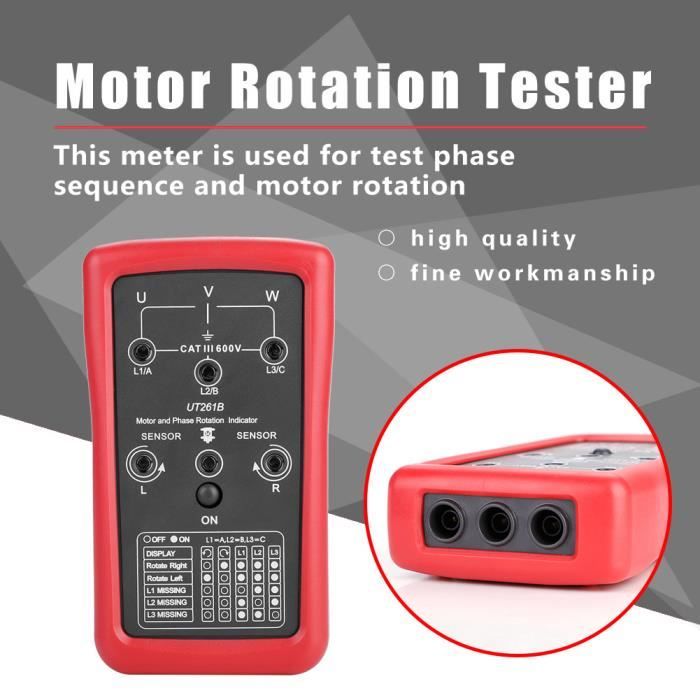 Duokon Testeur de rotation à 3 phases SM852B testeur de Rotation