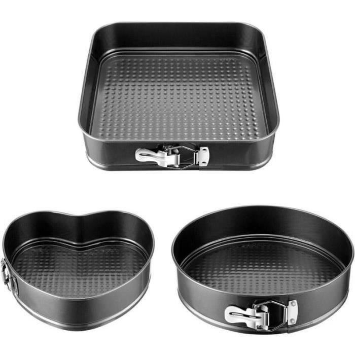 Generic Lot De 3 Moules À Gâteau Moule À Charnière Réglable Non-Stick Rond à Prix Pas Cher