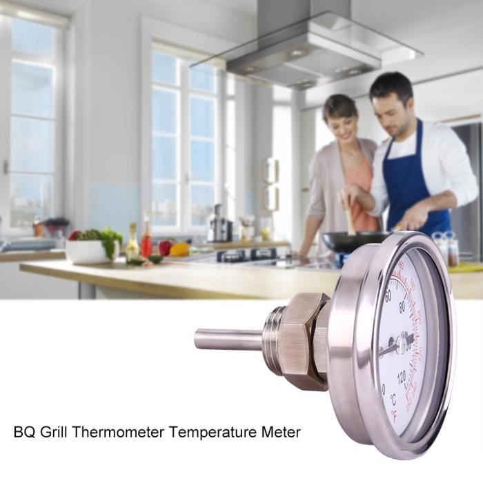 Thermomètre de four en acier inoxydable Thermomètre pour barbecue Grill  fumoir Thermomètre avec Gage 0-120°C HB007 - Cdiscount Maison