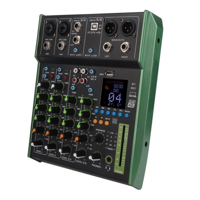 Table De Mixage 6 Canaux Vonyx STM-3020B - USB MP3 - Idéal DJ Mobile Et Karaoké