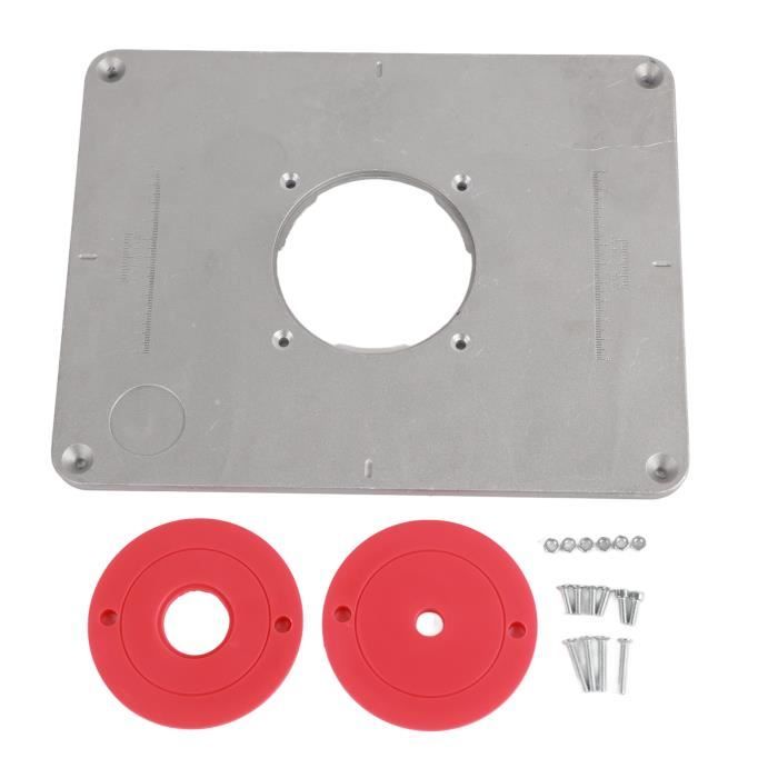4 Pièces Plaques Insertion Table Défonceuse Aluminium - Pour Moteurs 63.8-65mm - Levage 47mm