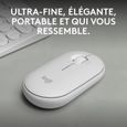 LOGITECH - Souris sans fil - Pebble Mouse 2 M350s - Blanc - (910-007013)-1