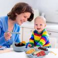 Coffret Repas Bébé - Silicone - Assiette Bébé Set - Ventouse sans BPA - Vaisselle pour Bébé Enfants-1