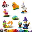 LEGO® 4+ Classic 11013 Briques transparentes créatives, Jeu de construction en briques incluant des animaux pour enfants-1