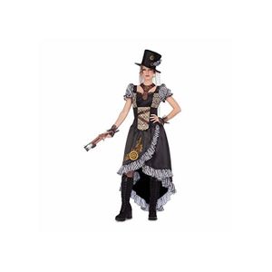 Robe Steampunk My Fashion - Taille 2 (petite), Noire, Longueur Maxi, Très Bon état