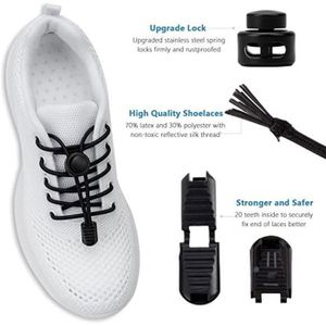 Lacet Noir Lacets Élastiques SULPO 100cm Sans Nœud Adulte