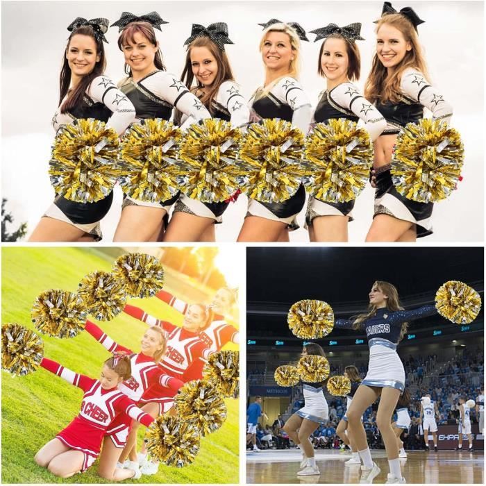 Pom Pom Lot De 12 Pompons Pom-pom Girl, Pompon Pompom Girls, Pom Pom Pom Lot De 12 Pompons Pom-pom Girl, Pompon Pompom Girls, Pom