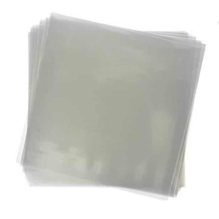 Sacs en plastique OPP pour disque vinyle, manchons antistatiques, intérieur  extérieur, couvercle transparent en plastique, 100 pièces, 50, 12 , PE