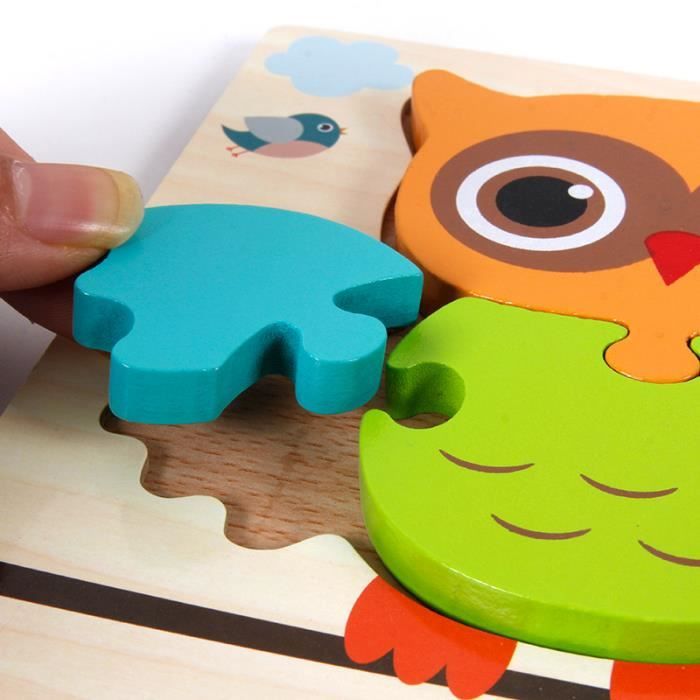 Beberolen Jeux Puzzles Bois Bébé, Casse-têtes Animaux 3D avec Cadre, Jouet Éducatif Éveil Montessori, Cadeau Anniversaire Pâques Halloween Noël pour Enfants Garçons Filles 1 2 3 Ans