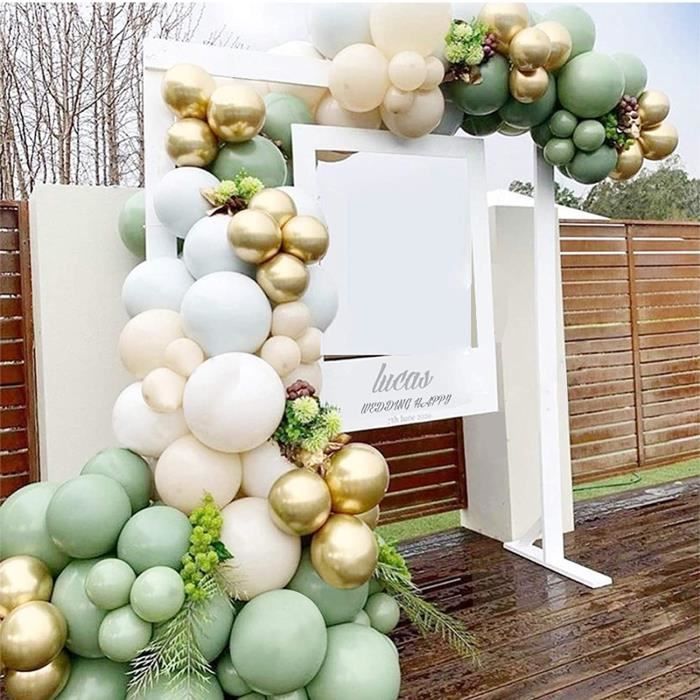 114pcs Vert Ballon Guirlande de Ballon avec Ruban pour Décoration  d'Anniversaire Baby Shower Mariage Filles Femmes Remise de d[212]