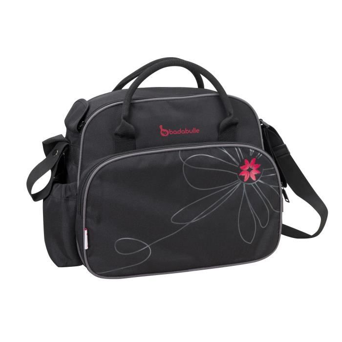 Sac langer BADABULLE Vintage Noir Fuschia Week end Polyester