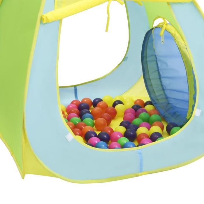 Tente de jeu pour enfants PIMPIMSKY - 4-en-1 avec piscine à boules et tunnel