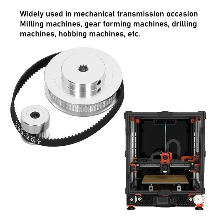 Kit Poulies Synchrone Aluminium 20 Et 60 Dents + Courroie 6mm - Imprimante 3D CNC