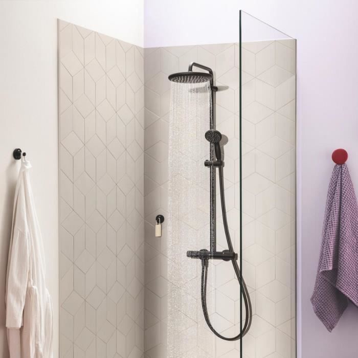 Colonne de douche avec mitigeur monocommande - GROHE - Cdiscount Bricolage