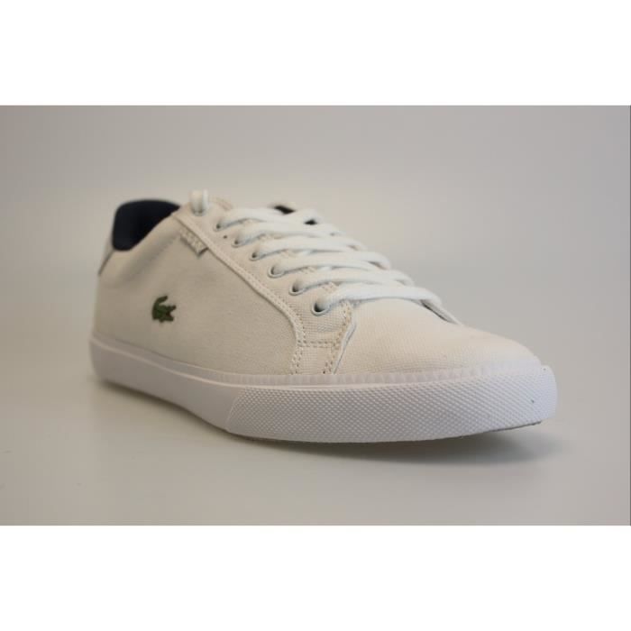 Lacoste Grad Vulc CR US SPW 729SPW1043X96 Blanc bleu Cdiscount Chaussures