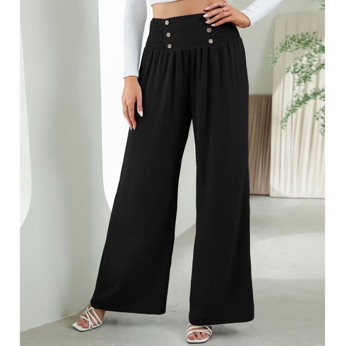 Dioche Pantalon large pour femme Pantalon de Salon Jambes Larges