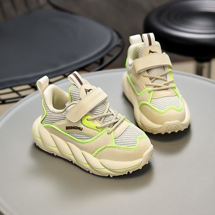 Basket Enfant Fashion Baskets Vert Lacets Mixte Vert