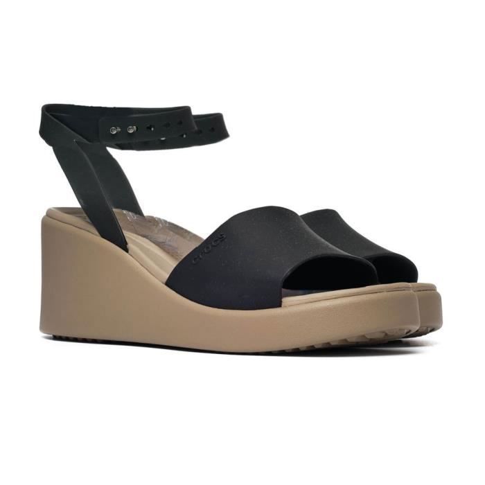 Crocs Compenser Chaussures - CROCS - Brooklyn Ankle Strap Wedge - Noir - Compensé ...