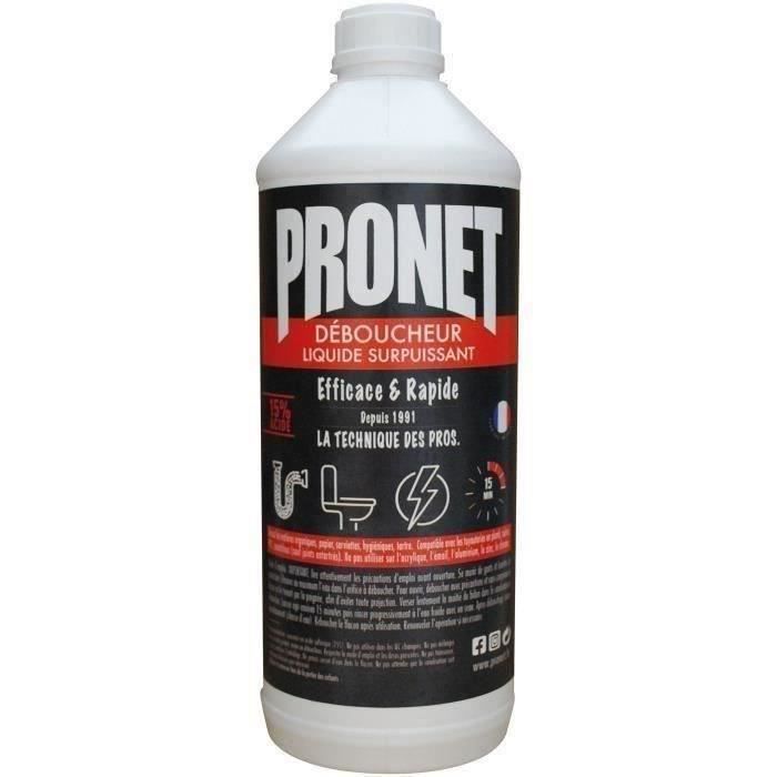 PRONET Pronet déboucheur canalisations acide sulfurique 15% - 1 L ...