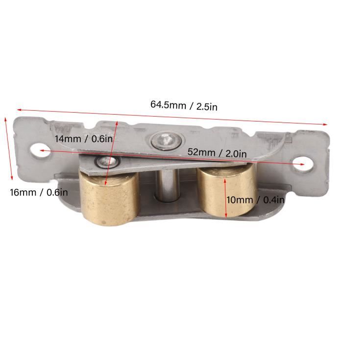 4 Roulettes Silencieuses Pour Porte Coulissante D’armoire - Fixation Facile Et Robuste En Fer - 10