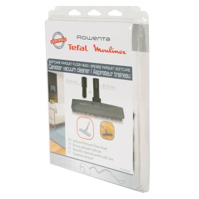 Brosse Large ROWENTA Spéciale Parquet / Sols Durs - Lock System - Réf