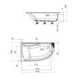 Baignoire asymétrique droite - ALLIBERT BATH & DESIGN - RIVA 160 x 90 cm - Acrylique - Blanc-2