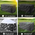 Housse de Protection de boîte de Rangement de boîte de Rangement étanche aux UV et imperméable de Jardin 158x76x69cm(Noir)-2