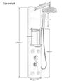 Panneau de douche avec support de rangement Ensemble de robinetterie pour douche à effet de pluie SPA Massage Jet Baignoire Douche-2