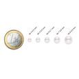 PERLINEA - Bague Véritable Perle de Culture d'Eau Douce Ronde 8-9 mm - Colori Blanc Naturel - Diamant - Or Jaune - Bijou Femme-2
