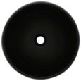 Lavabo rond en céramique noir - VIDAXL - 40 x 15 cm - Design moderne et tendance-2