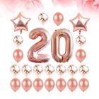 24 Pcs Ans Joyeux Anniversaire Ballons Decoration Ballons Set Latex Naturel En Aluminium Film Paillettes Ballons Pour La Fete D A Achat Vente Ballon Decoratif Cdiscount