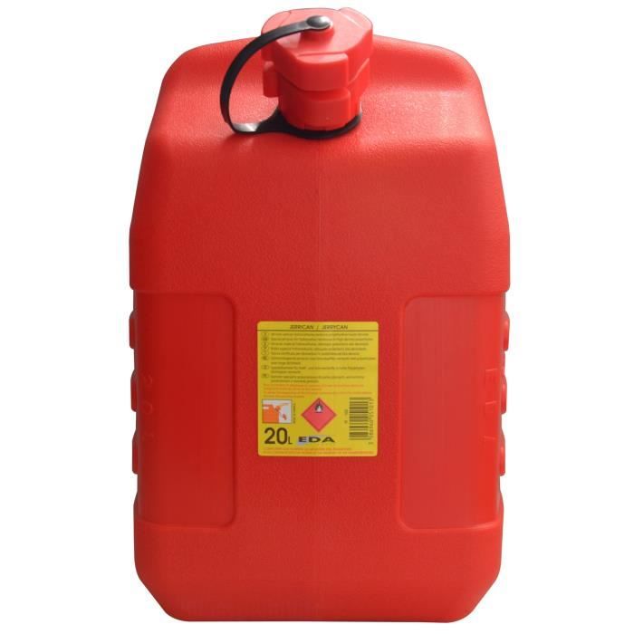 Jerrican carburant en polyéthylène rouge EDA 10 L + bec verseur
