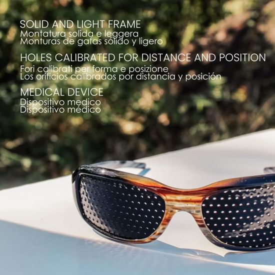 Lunettes Sténopéiques Naturalight Gymnastique Oculaire, Méthode Bates  Amélioration Vision