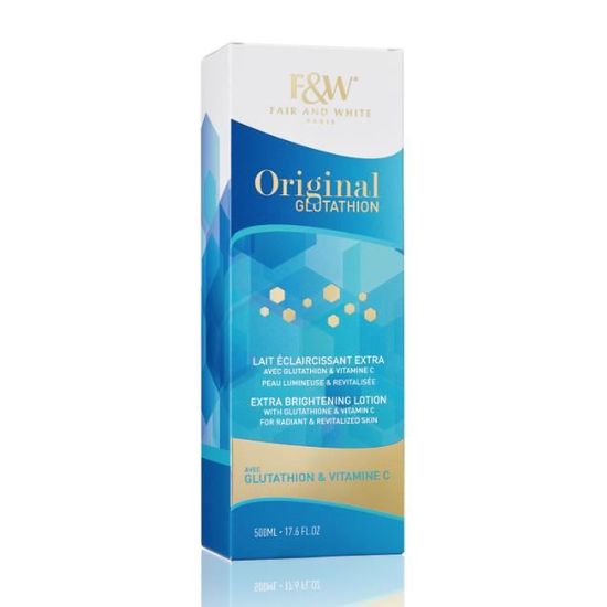 Lait éclaircissant - FAIR & WHITE - Extra Original - 500 ml - Sans parabène - Mixte
