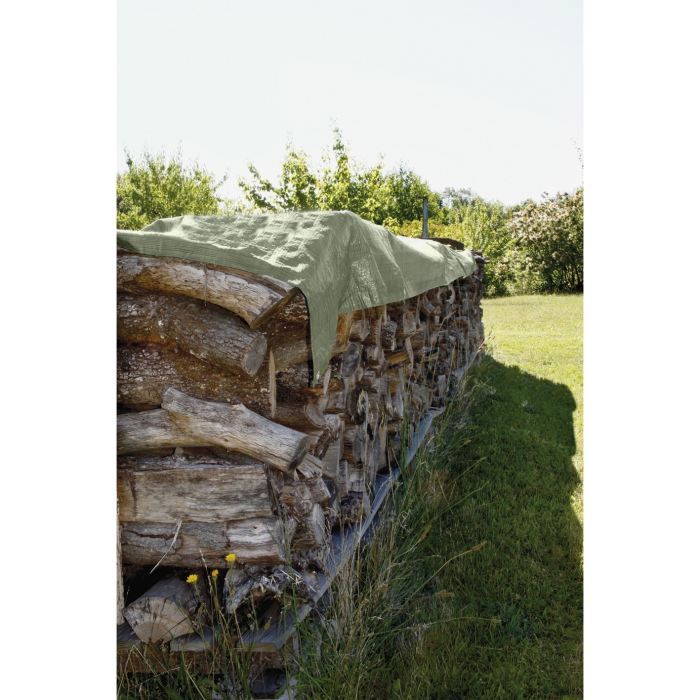 Bâche couverture pour le bois - GREENGERS - 1.5 x 6 m - Vert