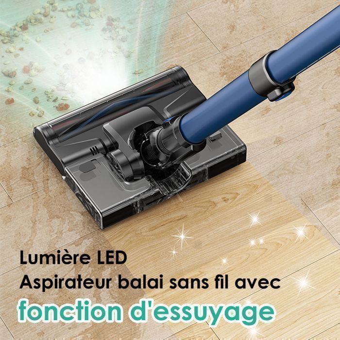 A10 Aspirateur Balai Sans Fil Avec Fonction Nettoyage,Aspirateur Sans