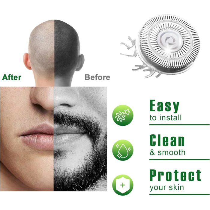 Tête De Rechange Pour Rasoir Skull Shaver Pitbull - Lot De 4 Lames AUDOC