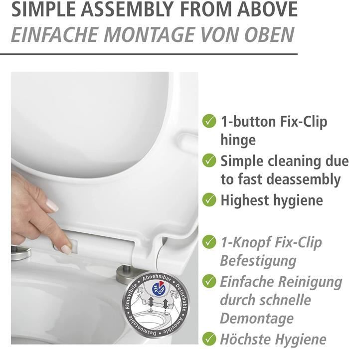 Abattant wc fast clip discount
