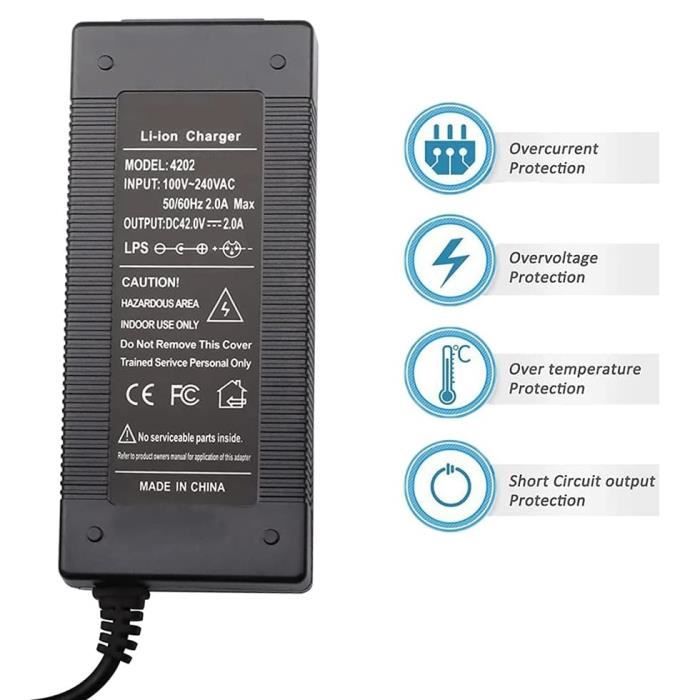 Chargeur Universel Pour Trottinette électrique 42V 2A - Modèle Szyb-100W-42V2A