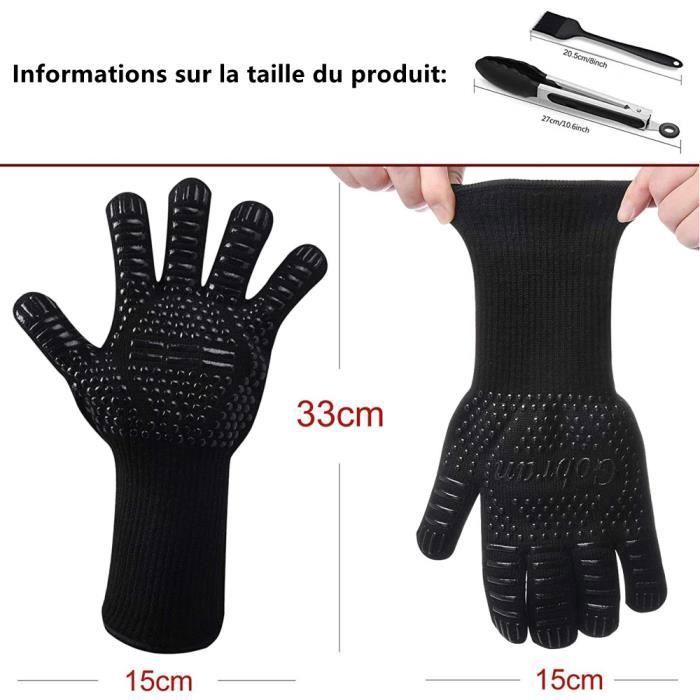 Set De Gants Et Dessous De Plat De Four - Résiste à 240°C - Motifs Imprimés - Antidérapants Et Lavables